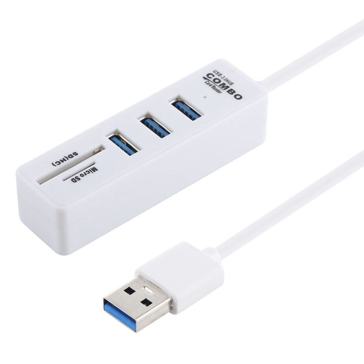 2 in 1 TF / SD Card Reader + 3 x USB 3.0 Ports to USB 3.0 HUB Converter, Cable Length: 26cm