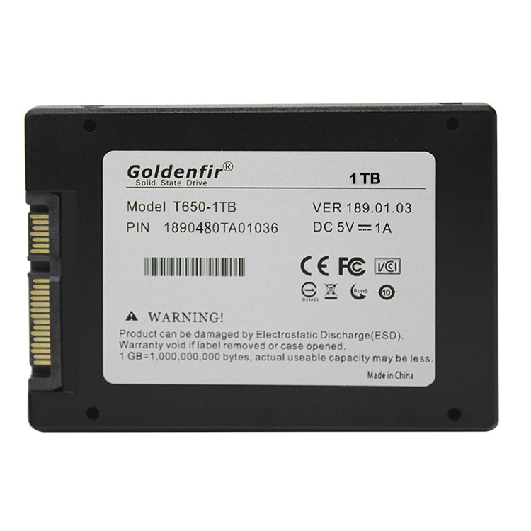 Goldenfir 2.5 inch SATA Solid State Drive, Flash Architecture: MLC, Capacity: 1TB