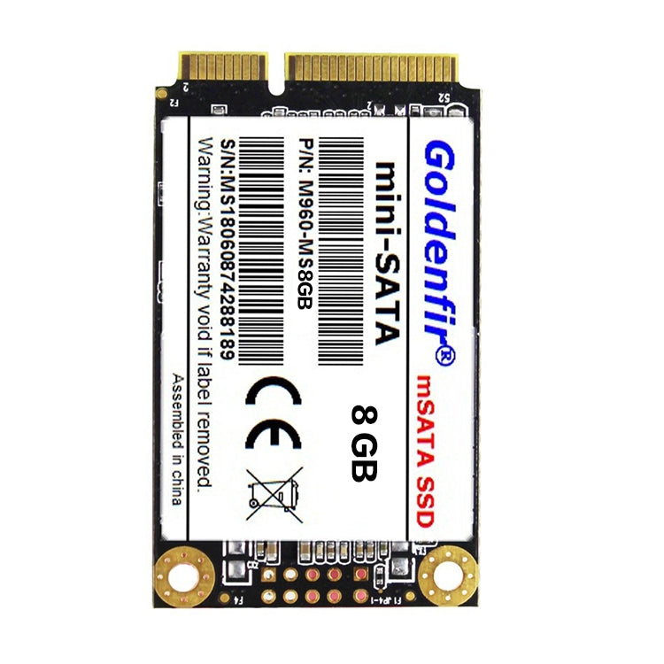 Goldenfir 1.8 inch Mini SATA Solid State Drive, Flash Architecture: TLC, Capacity: 8GB