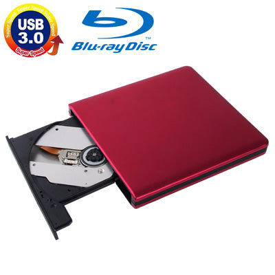 USB 3.0 Aluminum Alloy Portable DVD / CD Rewritable Blu-ray Drive for 12.7mm SATA ODD / HDD, Plug and Play