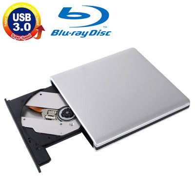 USB 3.0 Aluminum Alloy Portable DVD / CD Rewritable Blu-ray Drive for 12.7mm SATA ODD / HDD, Plug and Play