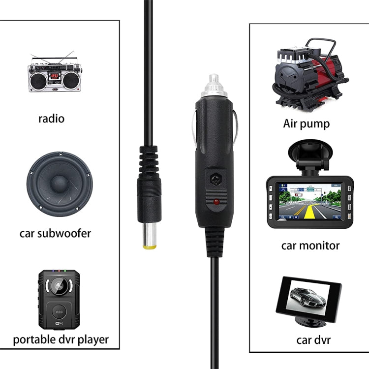 2A Car 4.0 x 1.7mm Power Supply Adapter Plug Coiled Cable Car Charger, Length: 40-140cm