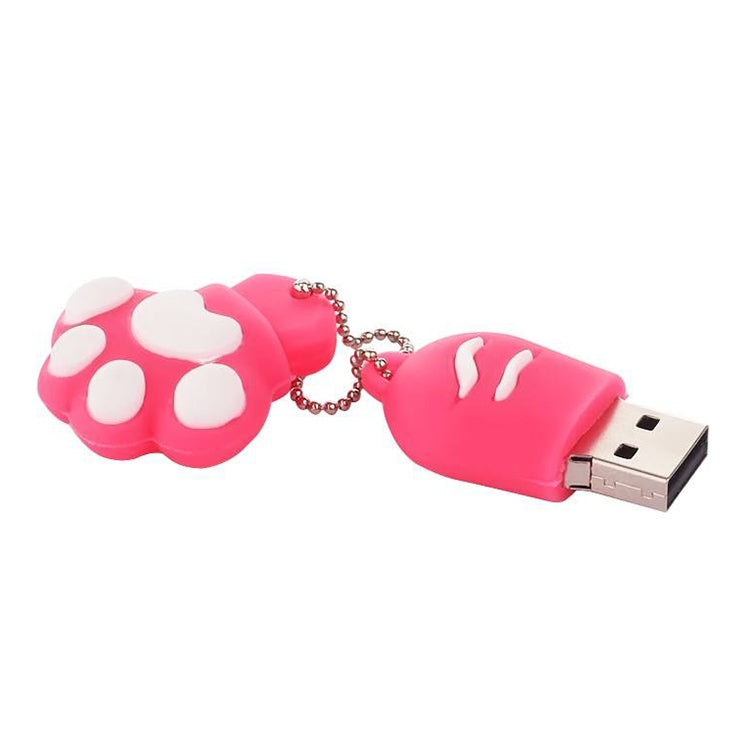 16GB Bear Paw Shaped Silicone USB 2.0 Flash Disk with Anti Dust Cup