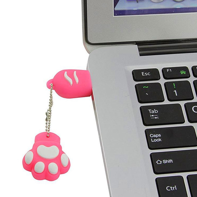 8GB Bear Paw Shaped Silicone USB 2.0 Flash Disk with Anti Dust Cup