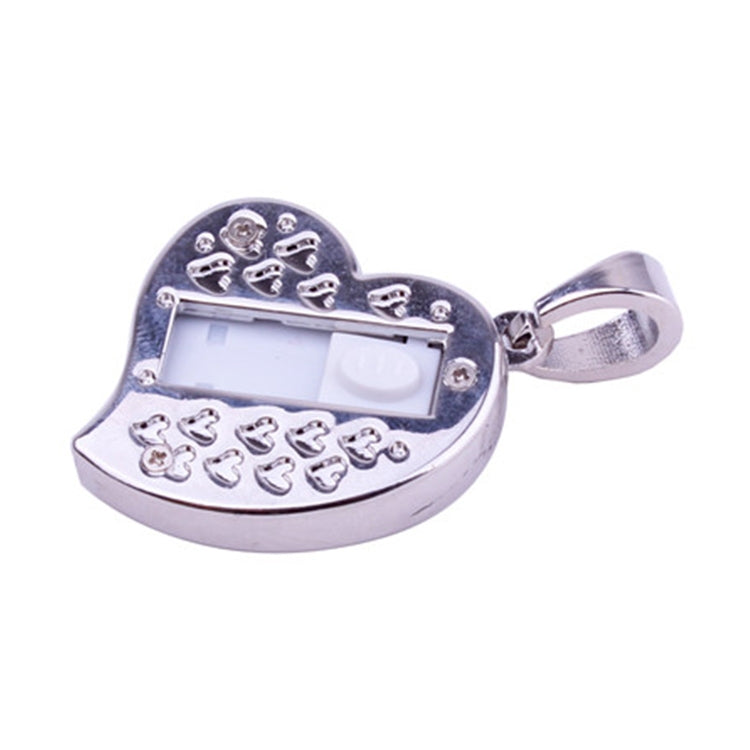 Silver Heart Shaped Diamond Jewelry USB Flash Disk, Special for Valentines Day Gifts