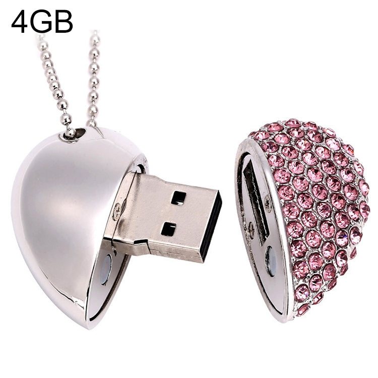 Heart Shaped Diamond Jewelry USB Flash Disk, Special for Valentines Day Gifts