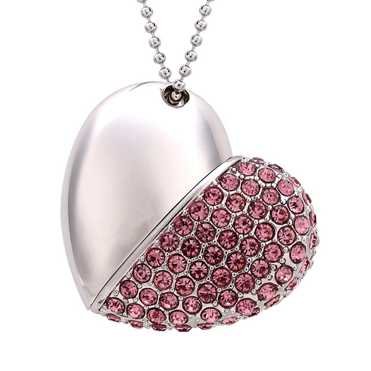 Heart Shaped Diamond Jewelry USB Flash Disk, Special for Valentines Day Gifts