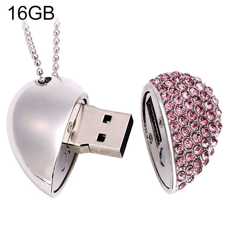 Heart Shaped Diamond Jewelry USB Flash Disk, Special for Valentines Day Gifts