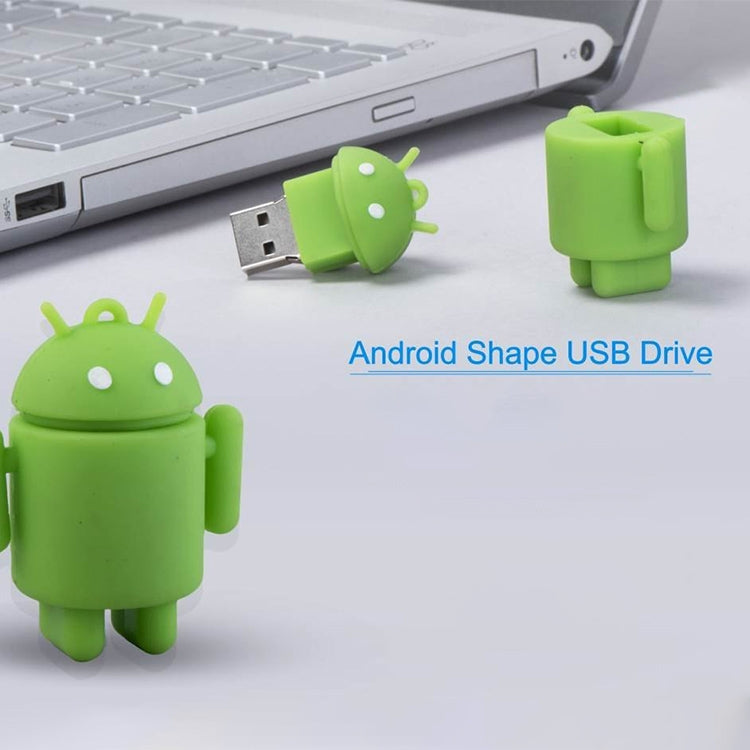 16GB Android Robot Style USB Flash Disk (Green)