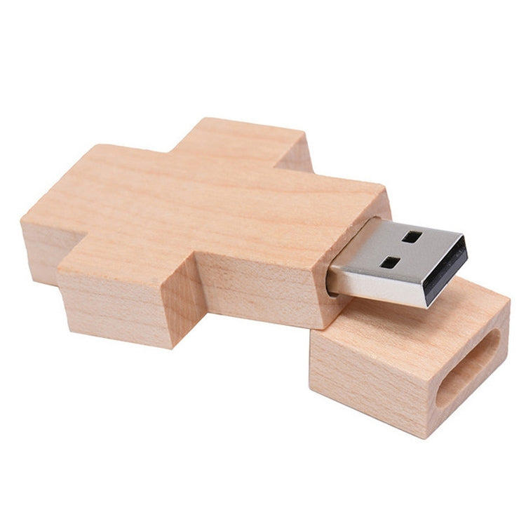 8 GB Wood Cross Style USB Flash Disk