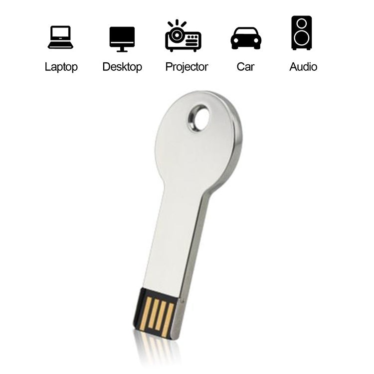 Silver Metal Key Style USB 2.0 Flash Disk (32GB)(Silver)