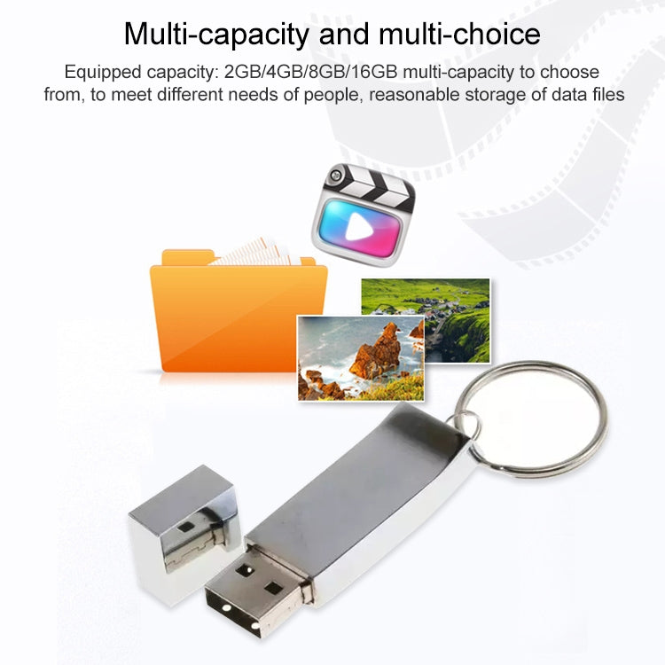 Metallic on Key Ring Style USB 2.0 Flash Disk (16GB)