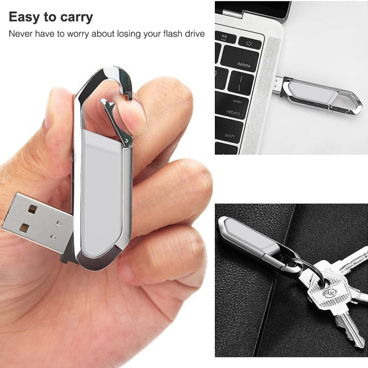 2GB Metallic Keychains Style USB 2.0 Flash Disk (Grey)