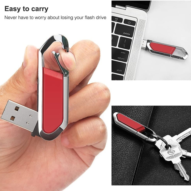 16GB Metallic Keychains Style USB 2.0 Flash Disk (Red)