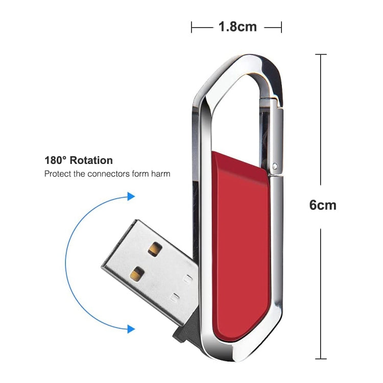 2GB Metallic Keychains Style USB 2.0 Flash Disk (Red)