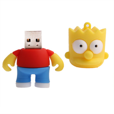 The Simpsons Bart  Shape Silicone USB2.0 Flash disk, Special for All Kinds of Festival Day Gifts