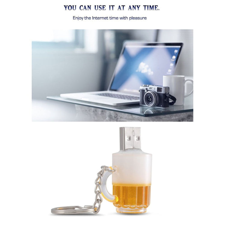 Beer Keychain Style USB Flash Disk with 32GB Memory