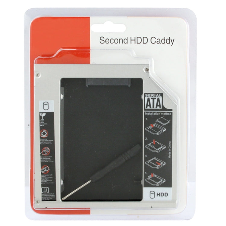 2.5 inch Universal Second HDD Caddy, SATA to SATA HDD Hard Drive Caddy, Thickness: 12.7mm