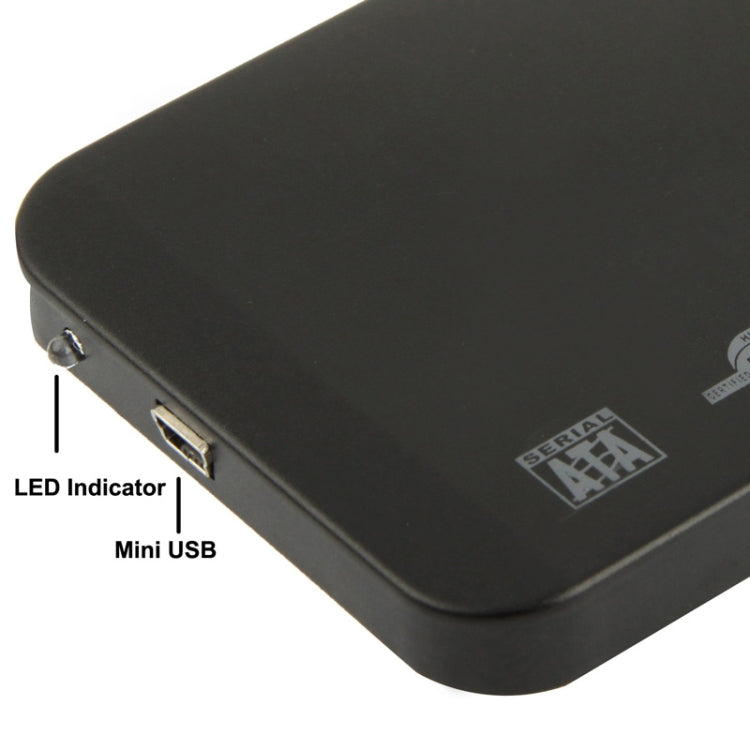 2.5 inch SATA HDD External Case, Size: 126mm x 75mm x 13mm