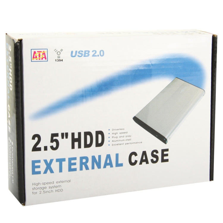 2.5 inch SATA HDD External Case, Size: 126mm x 75mm x 13mm