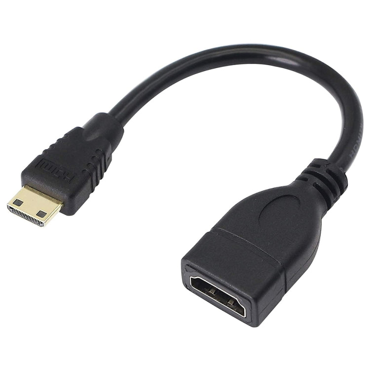 17cm Gold Plated Mini HDMI Male to HDMI 19 Pin Female Cable