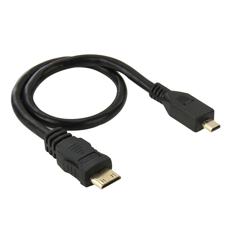 30cm Mini HDMI Male to Micro HDMI Male Adapter Cable