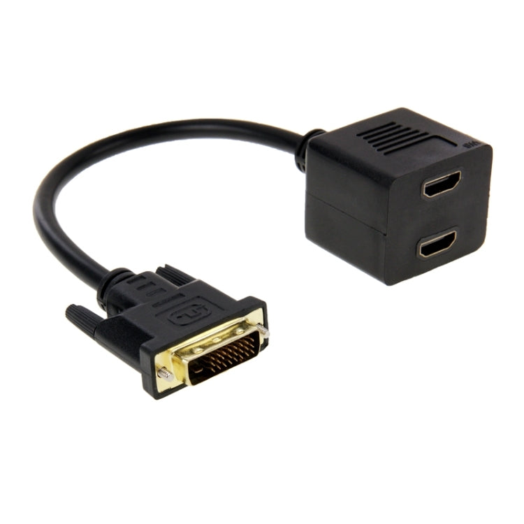 29.5cm DVI 24+1 Pin Male to 2 x HDMI Female Splitter Cable