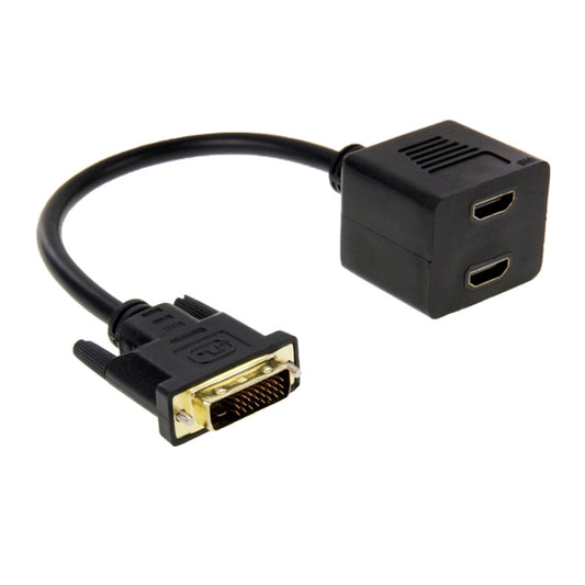 29.5cm DVI 24+1 Pin Male to 2 x HDMI Female Splitter Cable