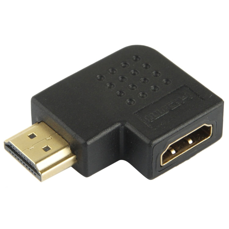 Gold Plated HDMI 19 Pin Male to HDMI 19 Pin Female Adapter with 90 Degree Angle