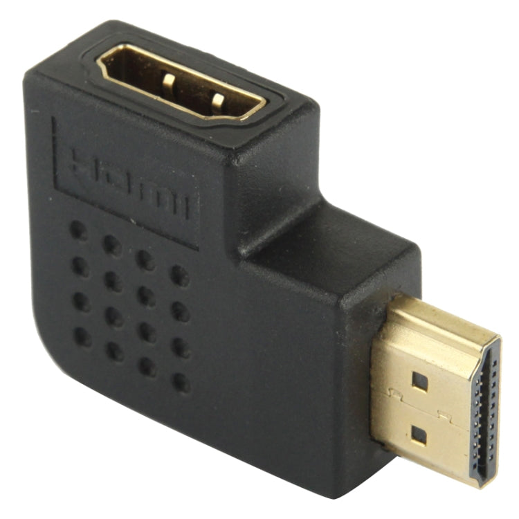 Gold Plated HDMI 19 Pin Male to HDMI 19 Pin Female Adapter with 90 Degree Angle