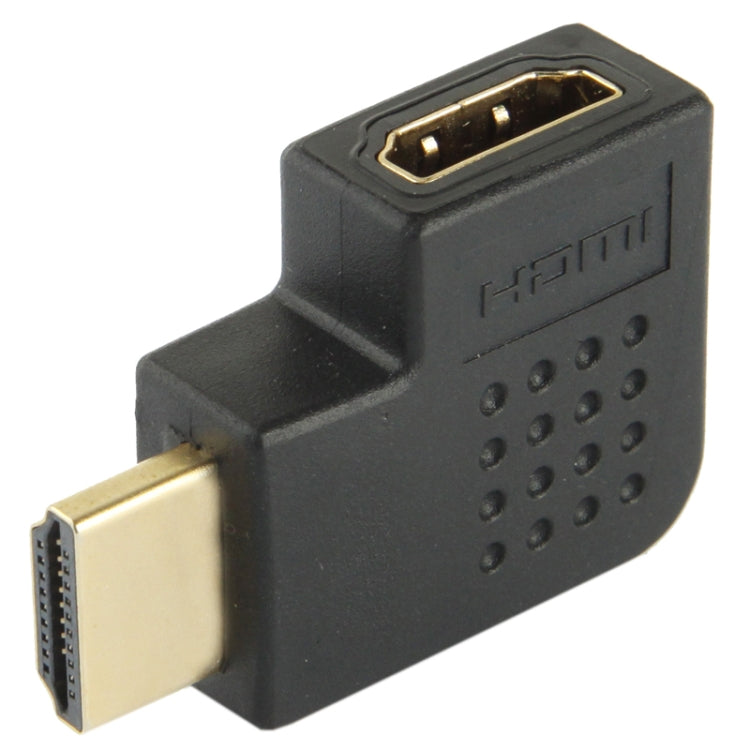 Gold Plated HDMI 19 Pin Male to HDMI 19 Pin Female Adapter with 90 Degree Angle