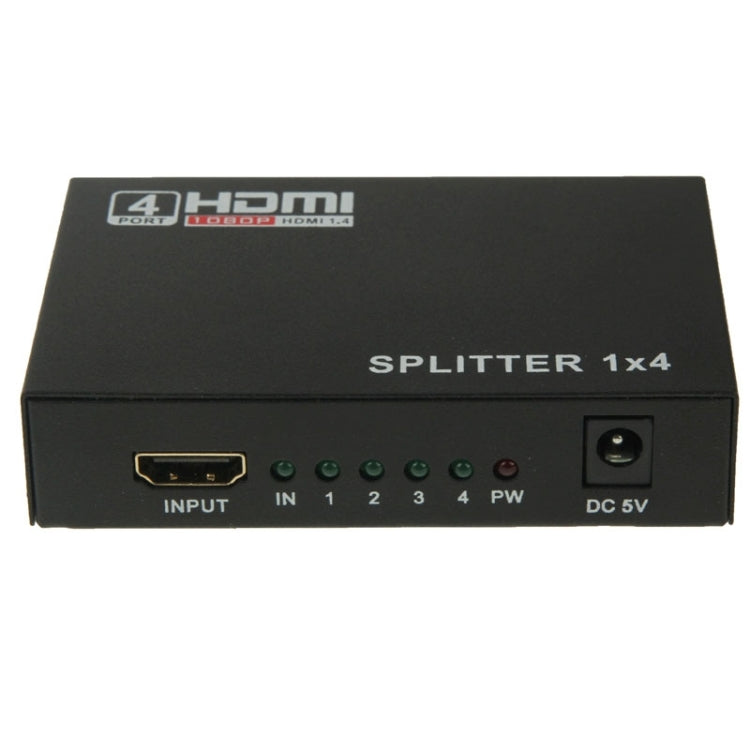 Mini HD 1080P 1x4 HDMI V1.4 Splitter for HDTV / STB/ DVD / Projector / DVR