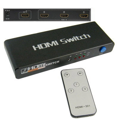 3 Ports 1080P HDMI Switch, 1.3 Version, Support HD TV / Xbox 360 / PS3 etc