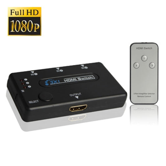 3 Port Amplifier 1080P HDMI Switch, 1.3 Version, with Remote Controller