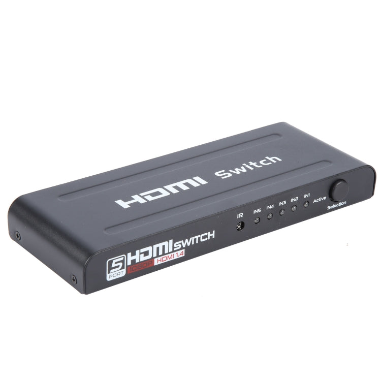 Full HD 1080P 5 Ports HDMI Switch with Remote Control & LED Indicator