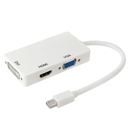 Mini DisplayPort Male to HDMI + VGA + DVI Female Adapter Converter Cable for Mac Book Pro Air, Cable Length: 17cm