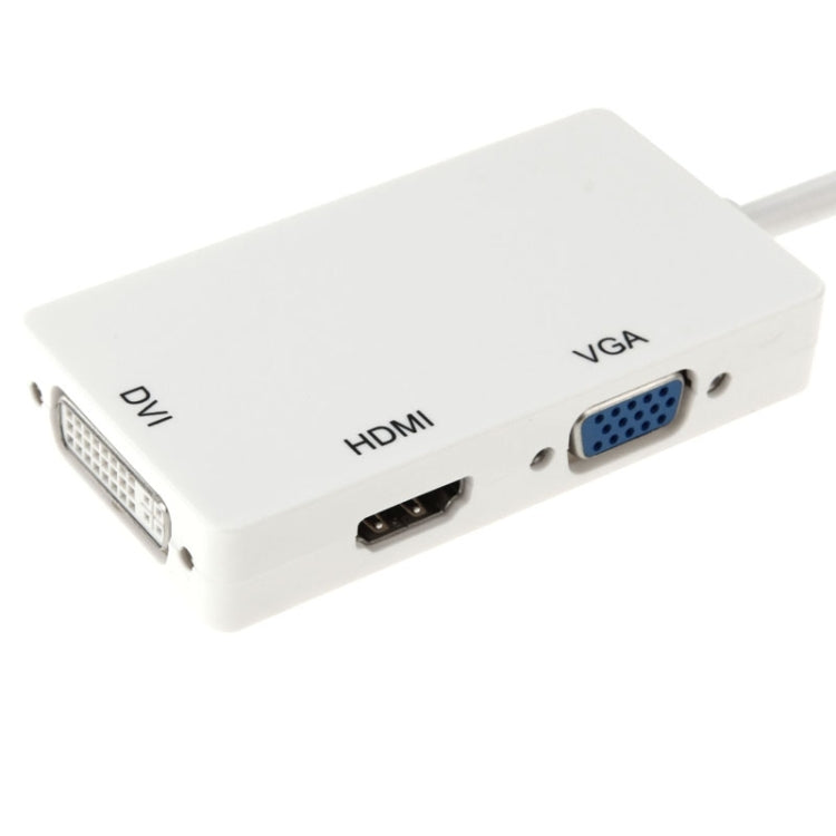 Mini DisplayPort Male to HDMI + VGA + DVI Female Adapter Converter Cable for Mac Book Pro Air, Cable Length: 17cm