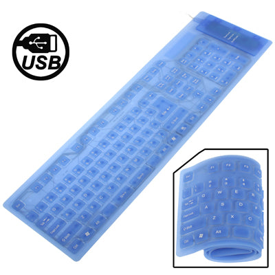 109 Keys USB 2.0 Full Sized Waterproof Flexible Silicone Keyboard