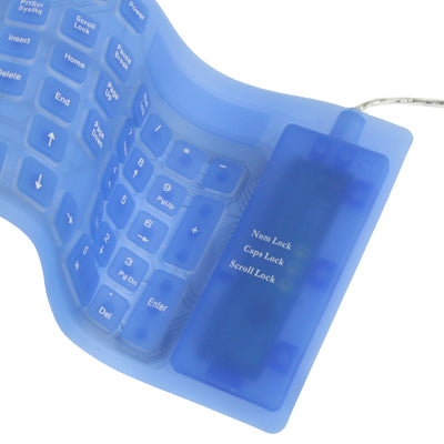 109 Keys USB 2.0 Full Sized Waterproof Flexible Silicone Keyboard