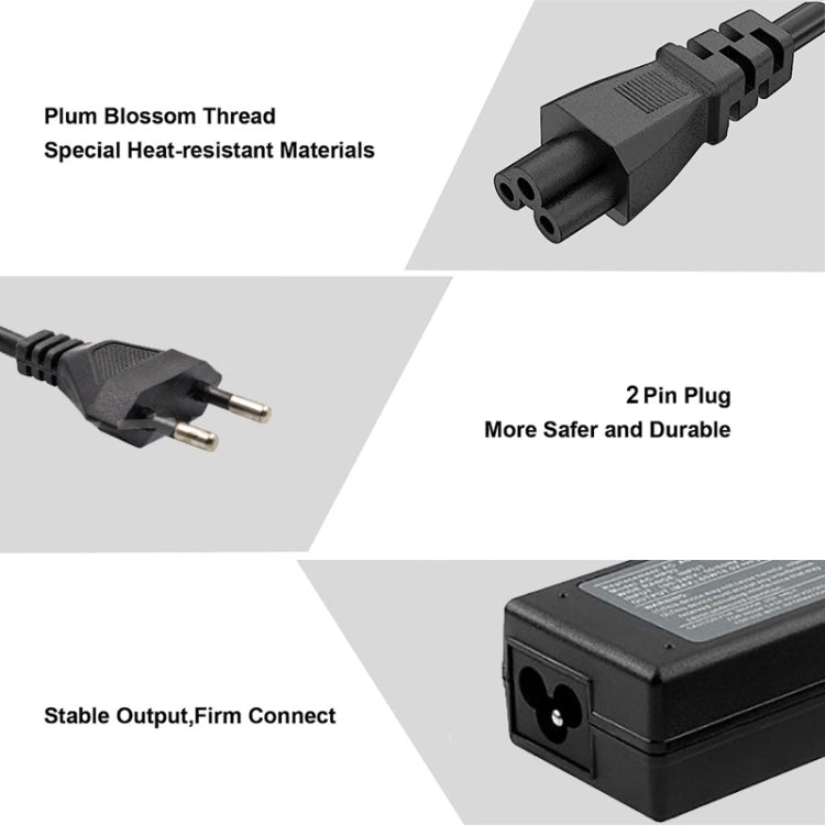 Mini Replacement AC Adapter 19.5V 2.31A 45W for Dell Notebook, Output Tips: 4.5mm x 2.7mm