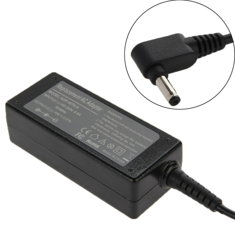 ADP-40THA 19V 2.37A AC Adapter for Asus Laptop, Output Tips: 4.0mm x 1.35mm