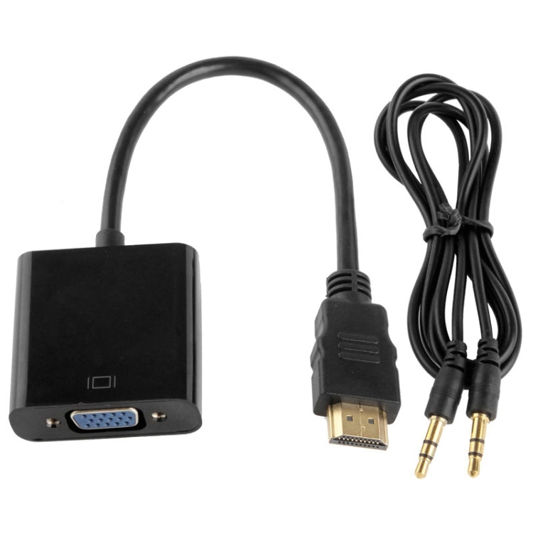 24cm Full HD 1080P HDMI to VGA + Audio Output Cable for Computer / DVD / Digital Set-top Box / Laptop / Mobile Phone / Media Player