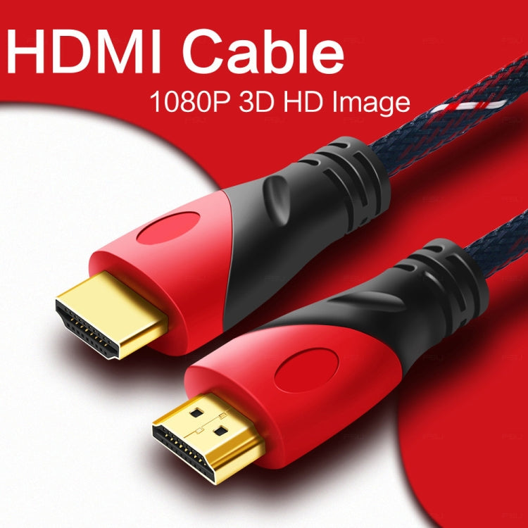 10m HDMI 1.4 Version 1080P Nylon Woven Line Red Black Head HDMI Male to HDMI Male Audio Video Connector Adapter Cable