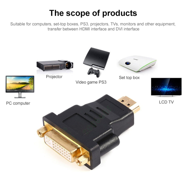 Gold Plated HDMI 19 Pin Male to DVI Female Adapter