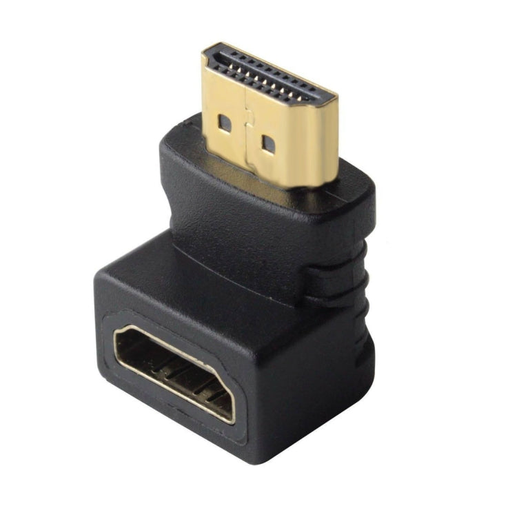 HDMI 19Pin Male to HDMI 19Pin Female 90-degree Angle Adaptor (Gold Plated)