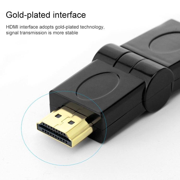 HDMI 19 Pin Male to HDMI 19Pin Female SWIVEL (180 Degree) Adaptor (Gold Plated)