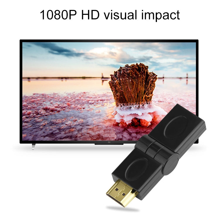 HDMI 19 Pin Male to HDMI 19Pin Female SWIVEL (180 Degree) Adaptor (Gold Plated)