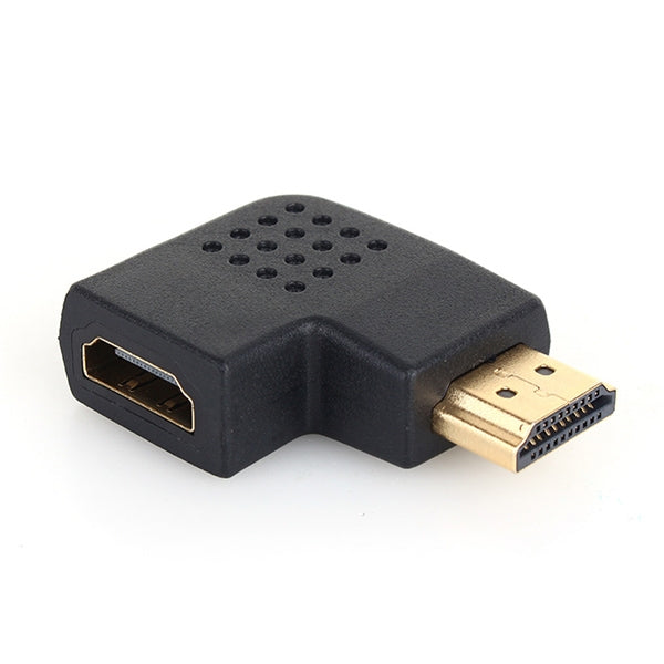 Gold Plated HDMI 19 Pin Male to HDMI 19 Pin Female Adaptor with 90 Degree Angle