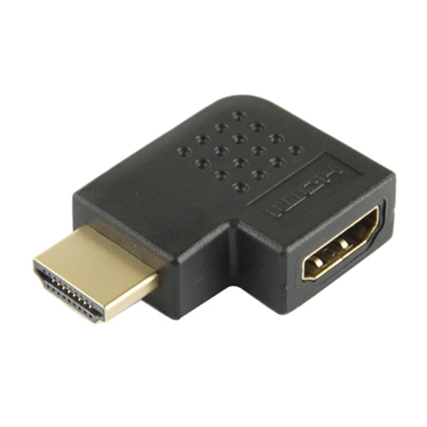 Gold Plated HDMI 19 Pin Male to HDMI 19 Pin Female Adaptor with 90 Degree Angle