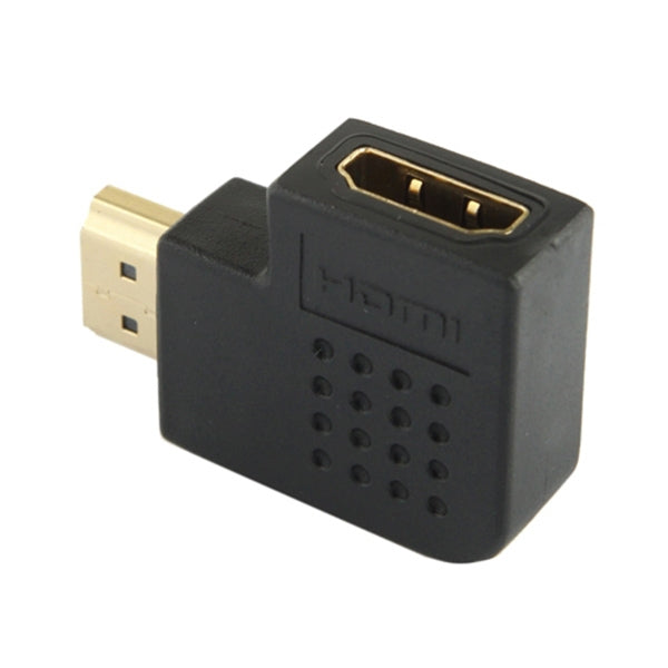 Gold Plated HDMI 19 Pin Male to HDMI 19 Pin Female Adaptor with 90 Degree Angle